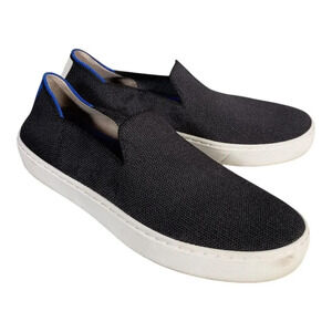 Rothys Loafers Flats Round Toe Black Knit Women's 6.5